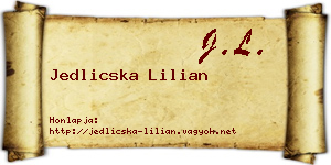 Jedlicska Lilian névjegykártya